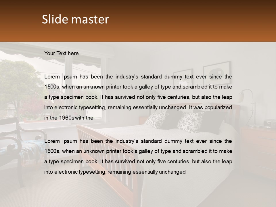 Residential Glass Couch PowerPoint Template