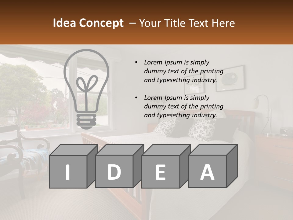 Residential Glass Couch PowerPoint Template