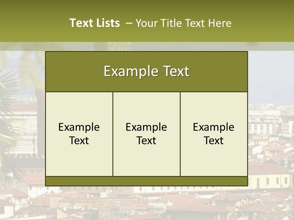 Florence Landscape History PowerPoint Template