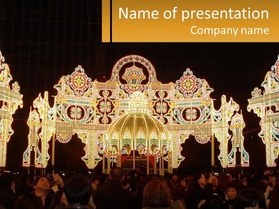 Art Festival Of Lights Location PowerPoint Template