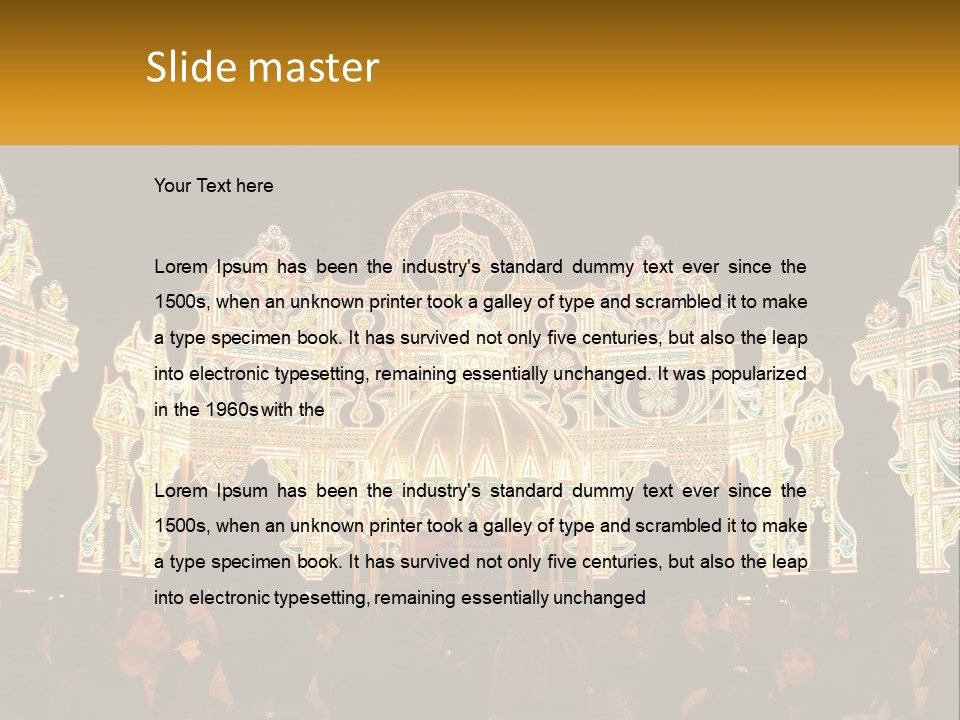 Art Festival Of Lights Location PowerPoint Template