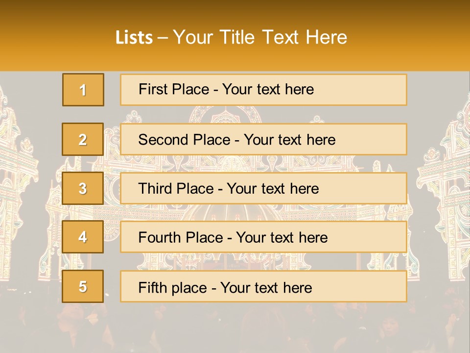 Art Festival Of Lights Location PowerPoint Template