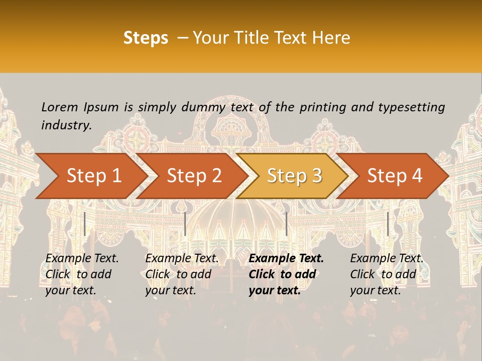 Art Festival Of Lights Location PowerPoint Template