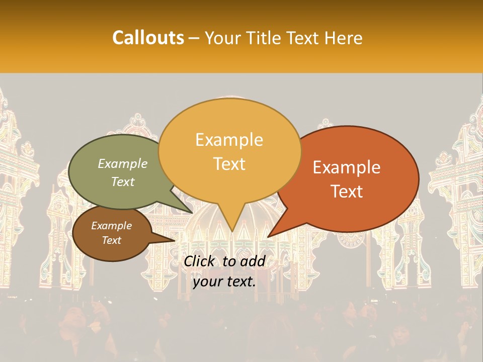 Art Festival Of Lights Location PowerPoint Template