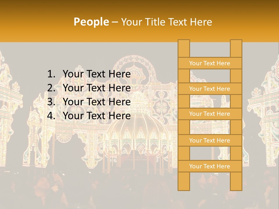Art Festival Of Lights Location PowerPoint Template