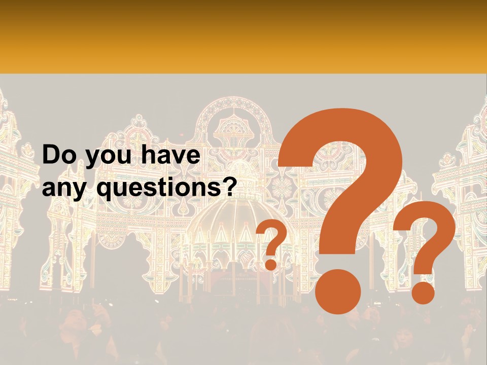 Art Festival Of Lights Location PowerPoint Template