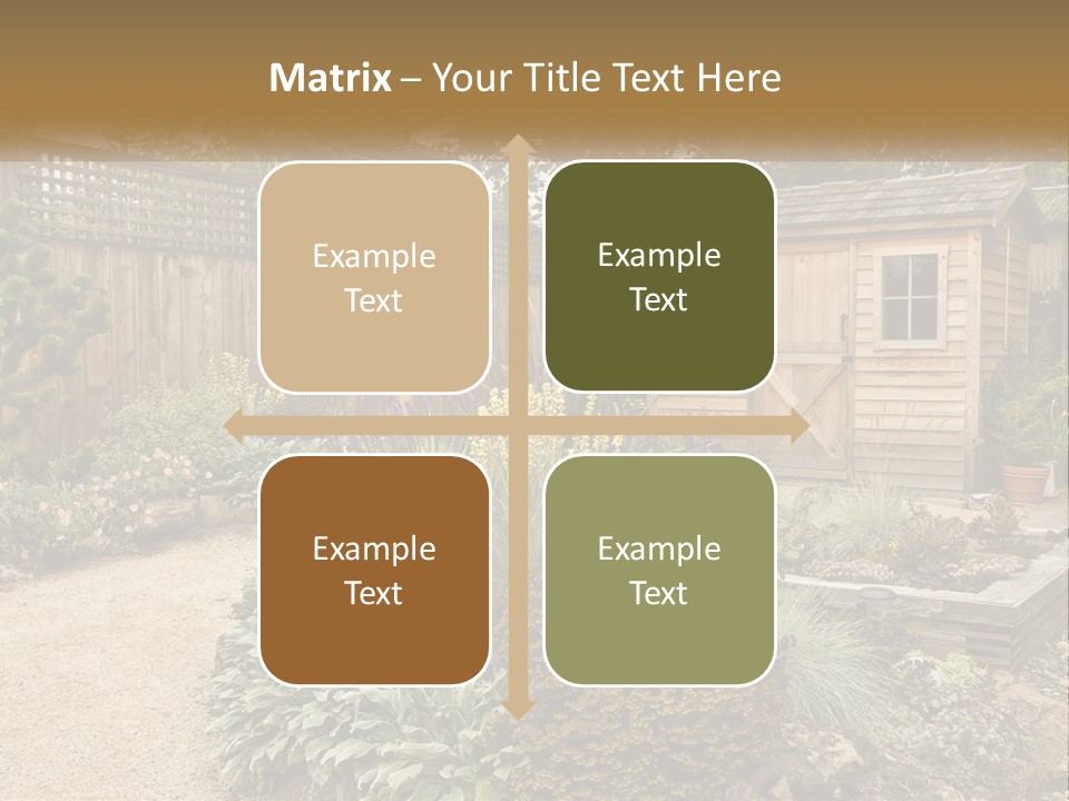 Landscaping Foliage Walkway PowerPoint Template