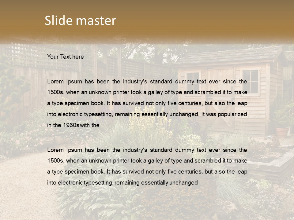Landscaping Foliage Walkway PowerPoint Template