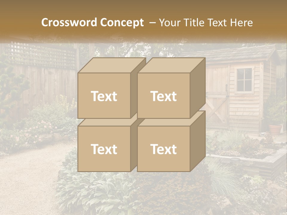 Landscaping Foliage Walkway PowerPoint Template