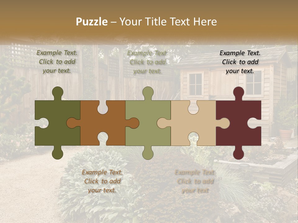 Landscaping Foliage Walkway PowerPoint Template