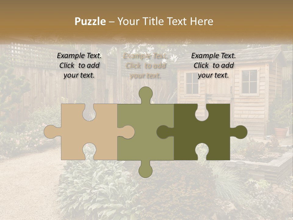 Landscaping Foliage Walkway PowerPoint Template