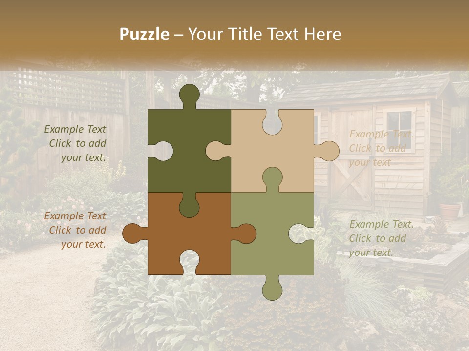 Landscaping Foliage Walkway PowerPoint Template