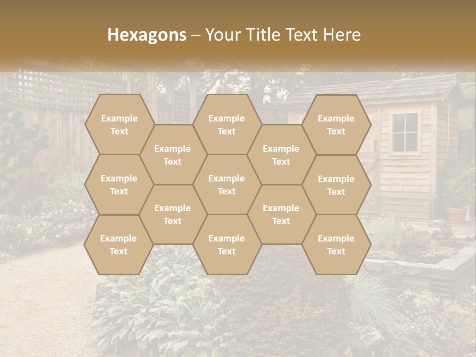 Landscaping Foliage Walkway PowerPoint Template