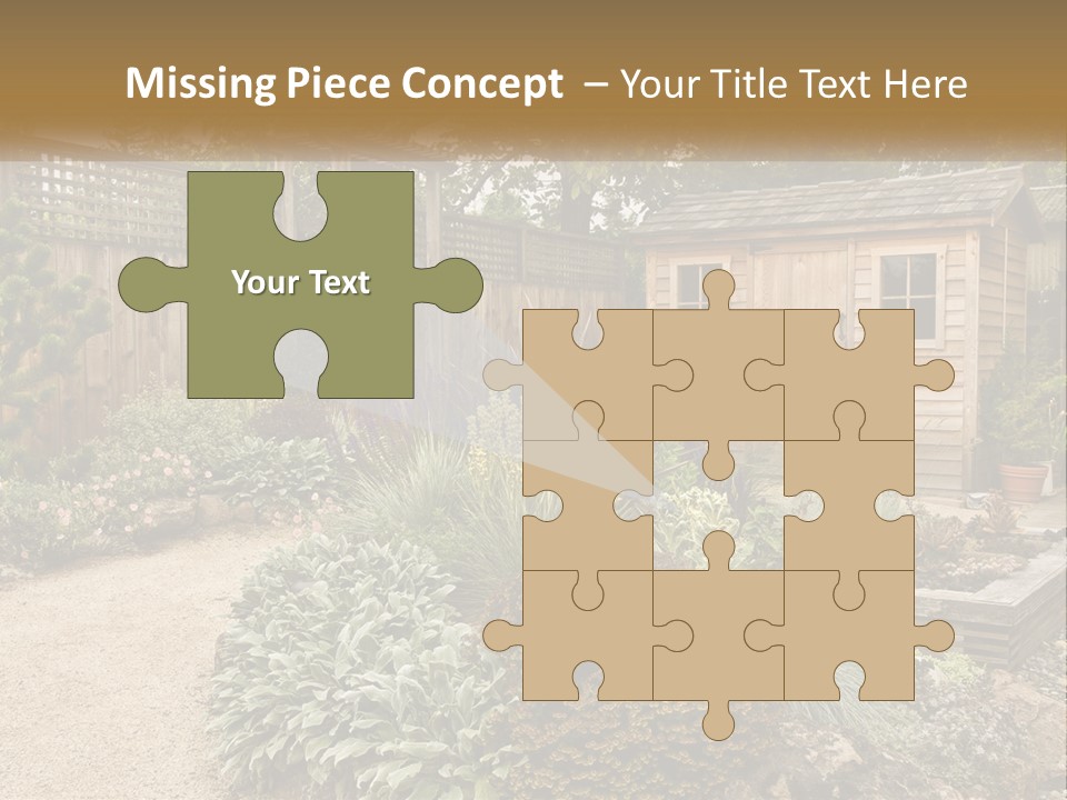 Landscaping Foliage Walkway PowerPoint Template