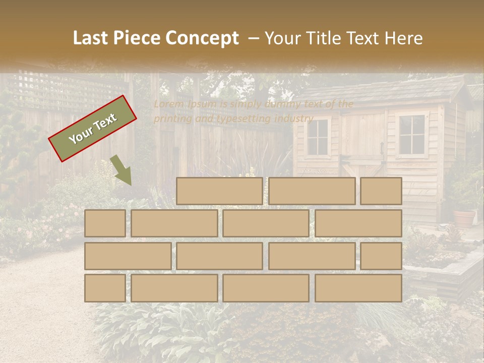 Landscaping Foliage Walkway PowerPoint Template