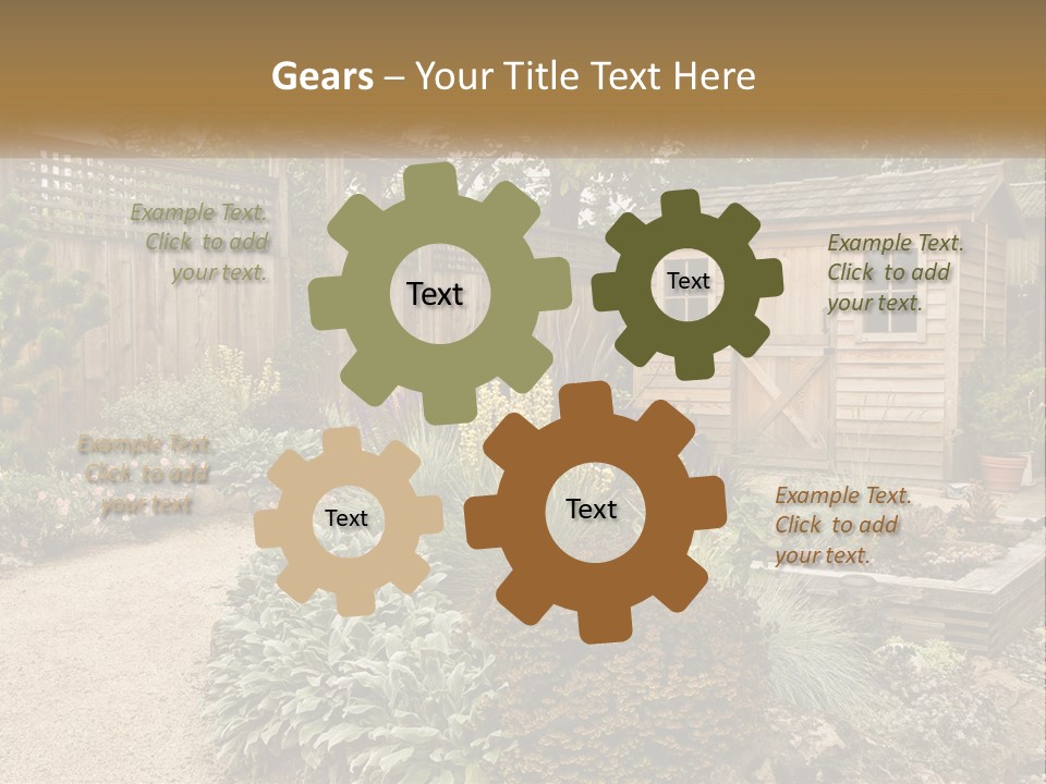 Landscaping Foliage Walkway PowerPoint Template