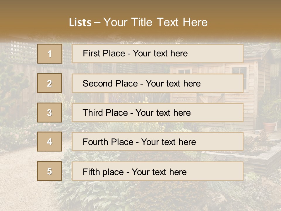 Landscaping Foliage Walkway PowerPoint Template