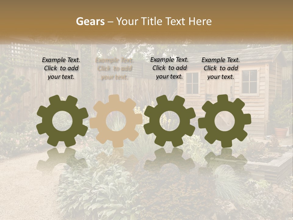 Landscaping Foliage Walkway PowerPoint Template