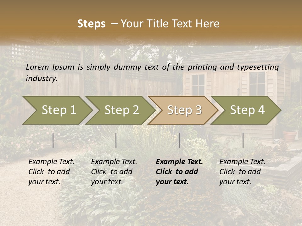 Landscaping Foliage Walkway PowerPoint Template