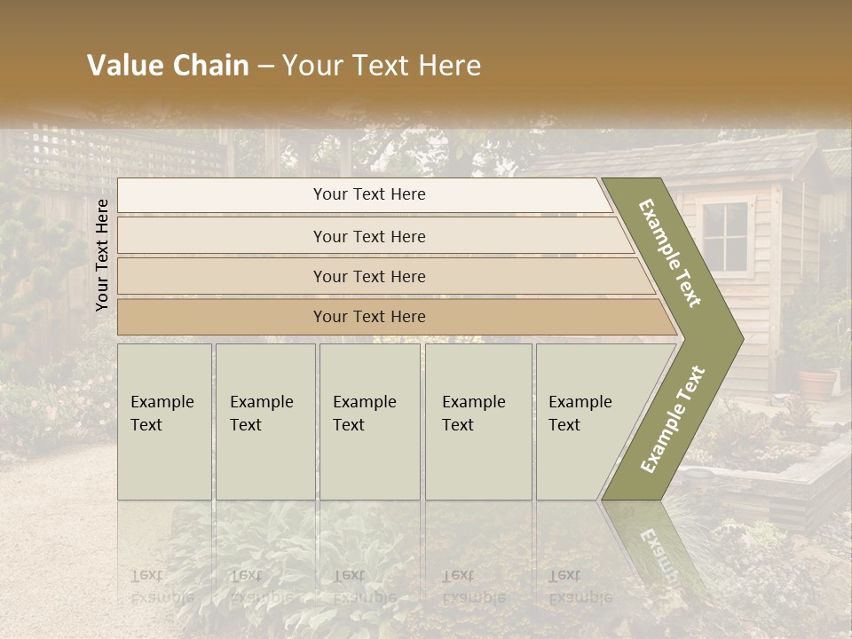 Landscaping Foliage Walkway PowerPoint Template