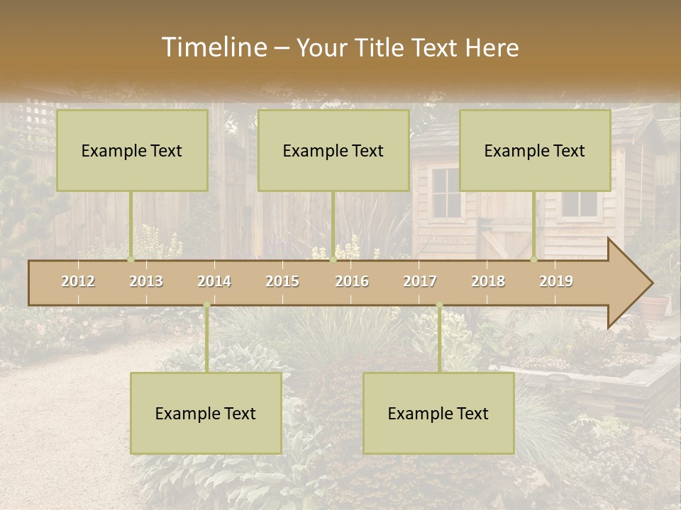 Landscaping Foliage Walkway PowerPoint Template