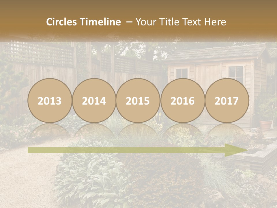 Landscaping Foliage Walkway PowerPoint Template