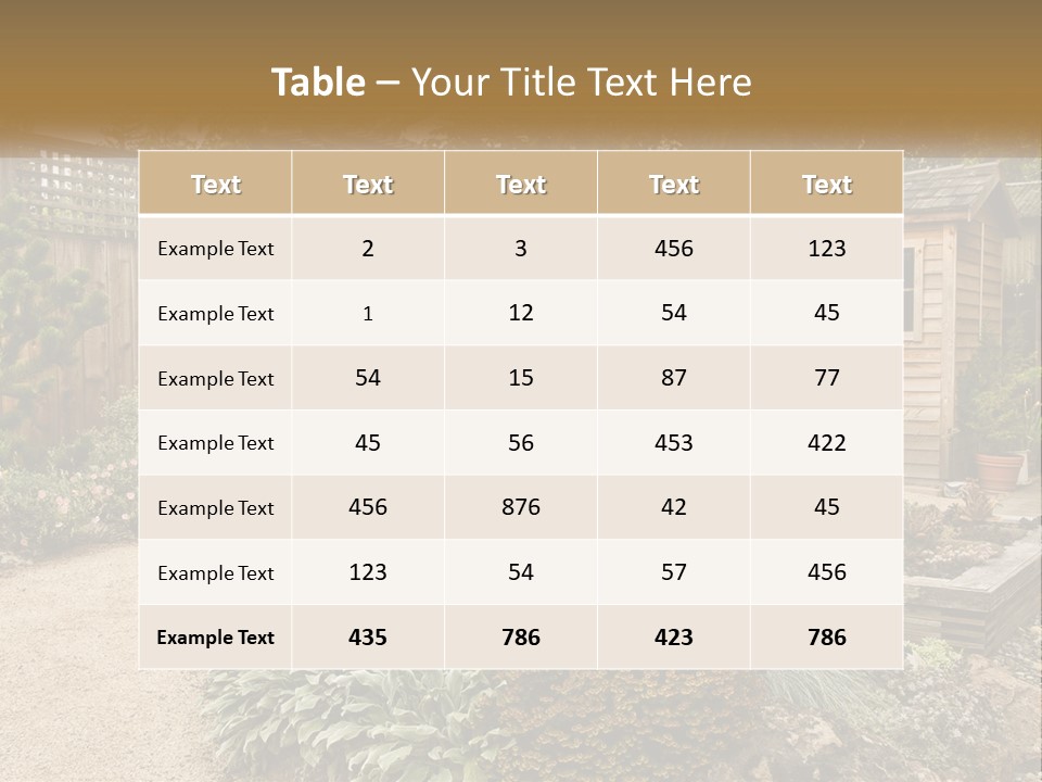 Landscaping Foliage Walkway PowerPoint Template