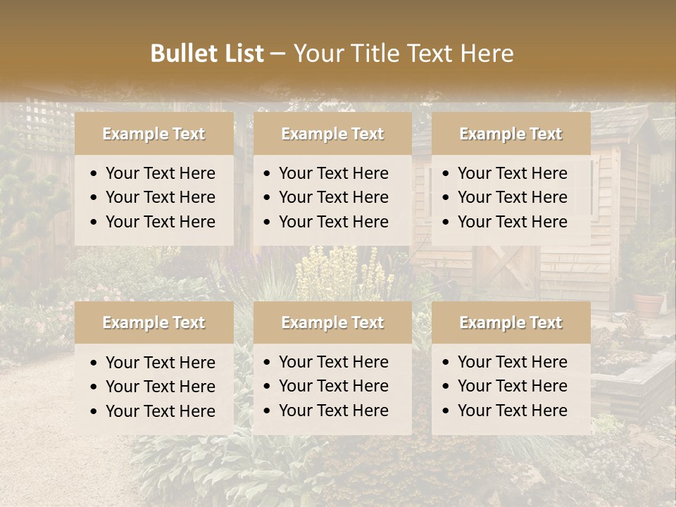 Landscaping Foliage Walkway PowerPoint Template