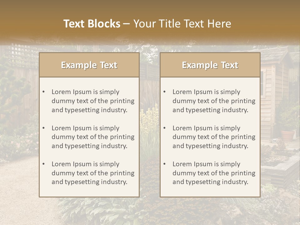 Landscaping Foliage Walkway PowerPoint Template