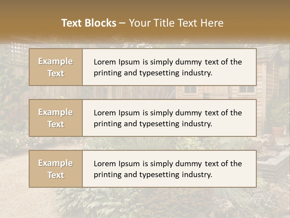 Landscaping Foliage Walkway PowerPoint Template