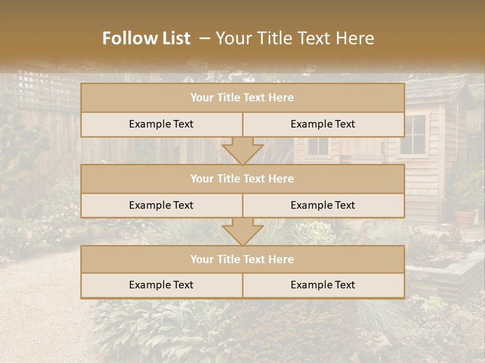 Landscaping Foliage Walkway PowerPoint Template
