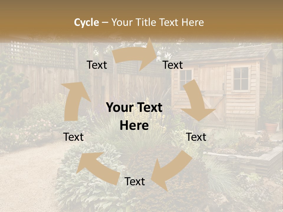 Landscaping Foliage Walkway PowerPoint Template