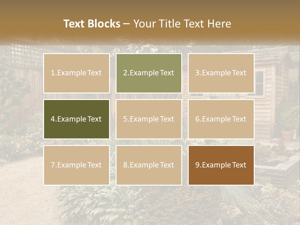 Landscaping Foliage Walkway PowerPoint Template