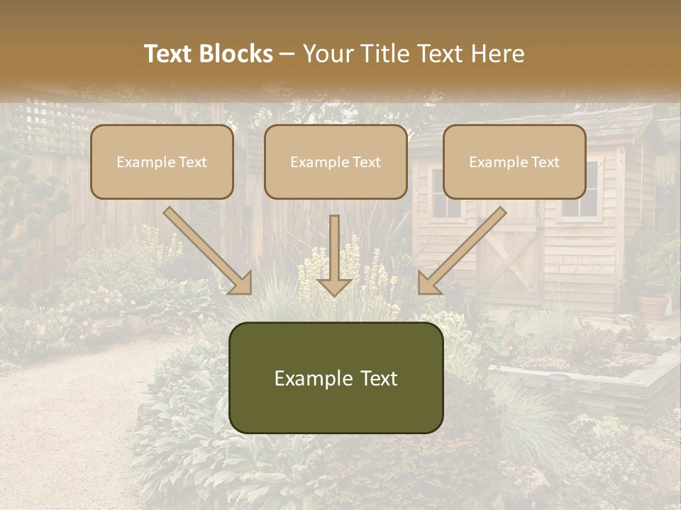 Landscaping Foliage Walkway PowerPoint Template
