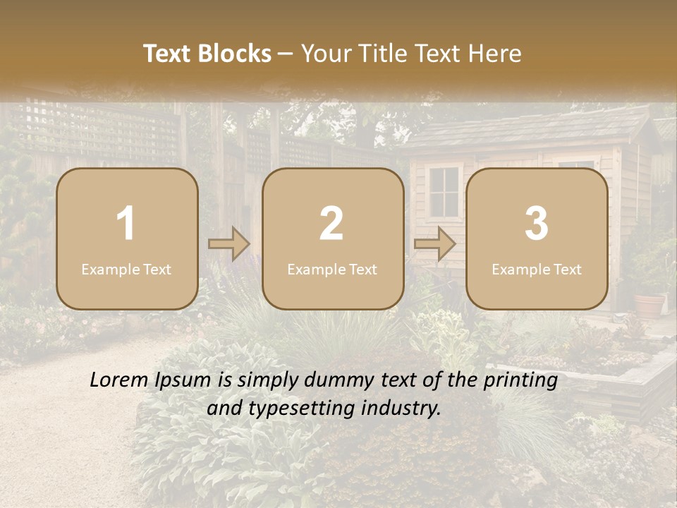 Landscaping Foliage Walkway PowerPoint Template