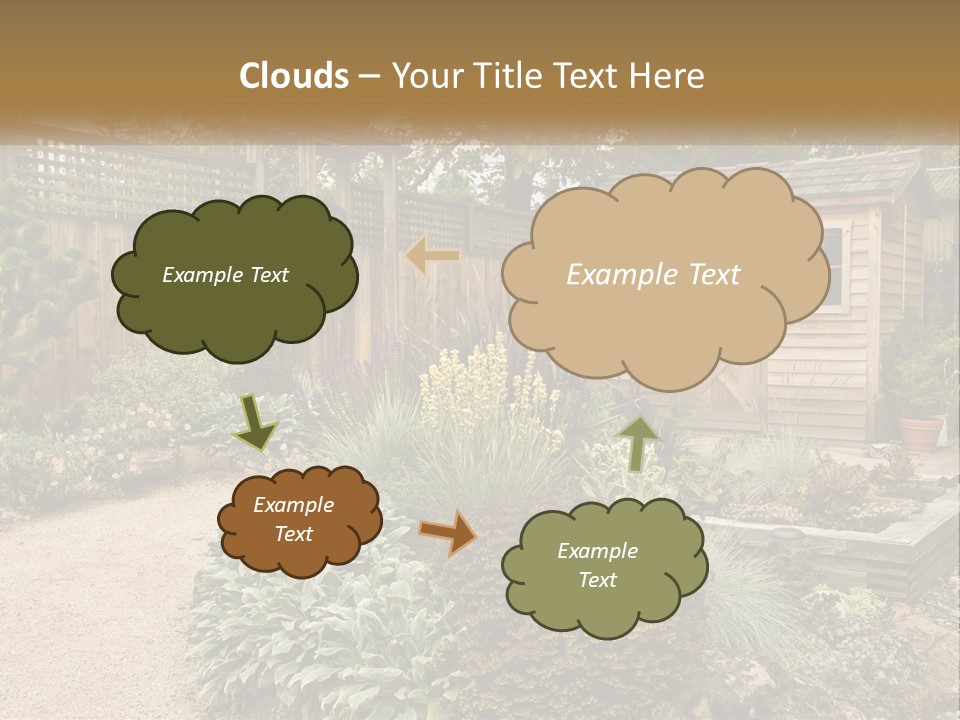 Landscaping Foliage Walkway PowerPoint Template