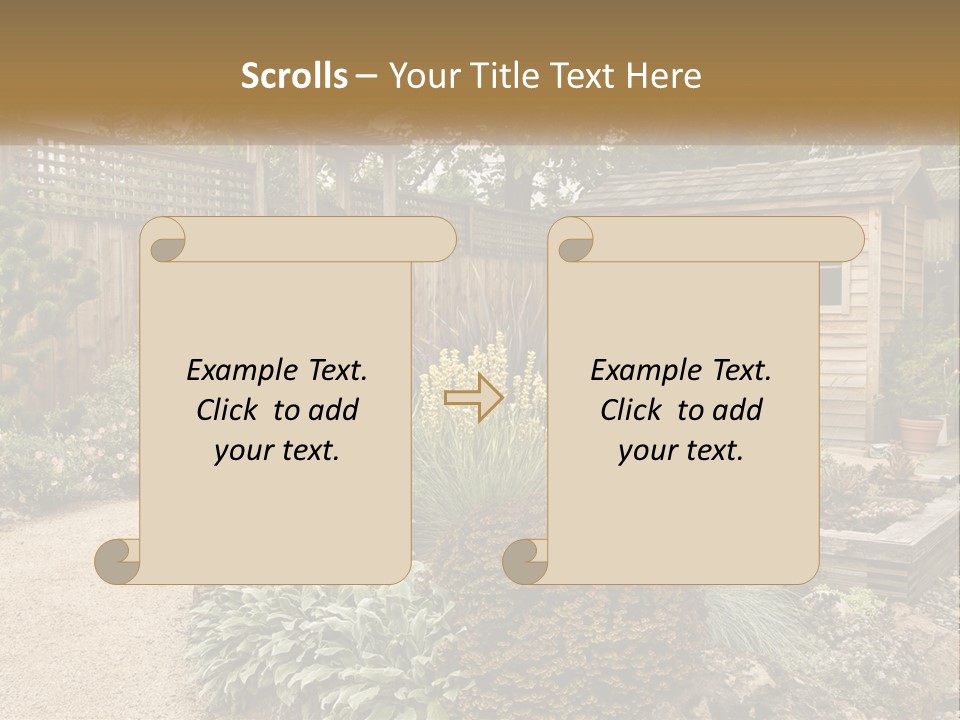 Landscaping Foliage Walkway PowerPoint Template