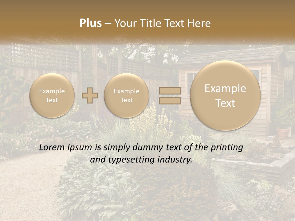 Landscaping Foliage Walkway PowerPoint Template