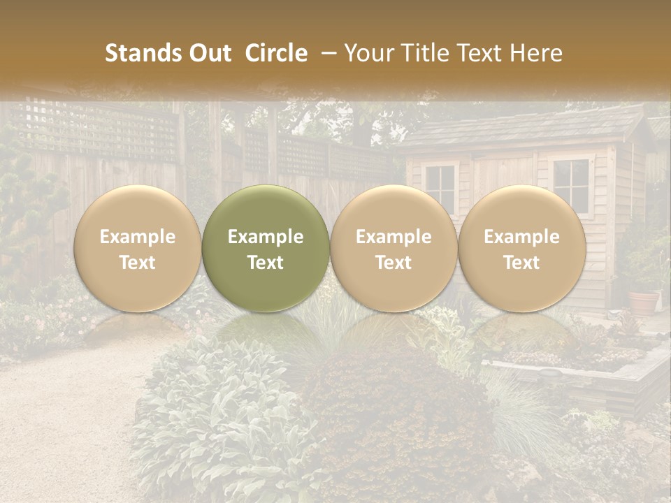 Landscaping Foliage Walkway PowerPoint Template