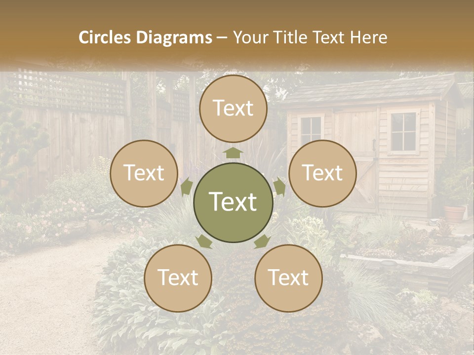 Landscaping Foliage Walkway PowerPoint Template