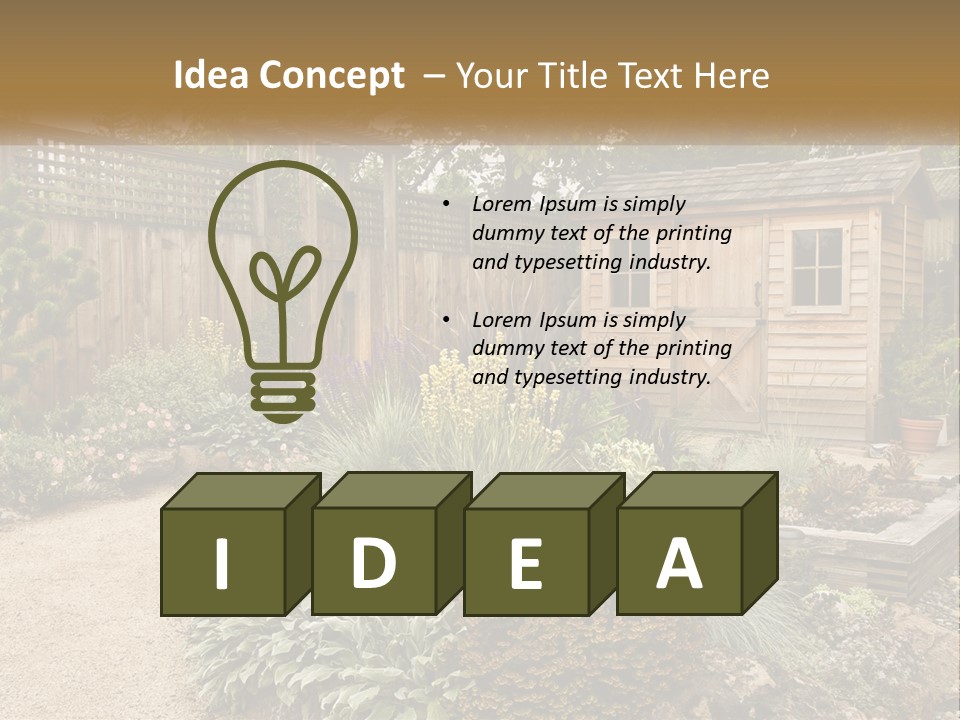 Landscaping Foliage Walkway PowerPoint Template