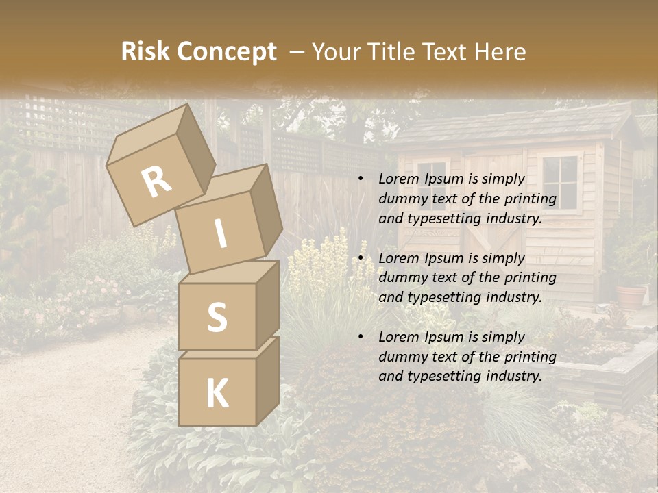 Landscaping Foliage Walkway PowerPoint Template