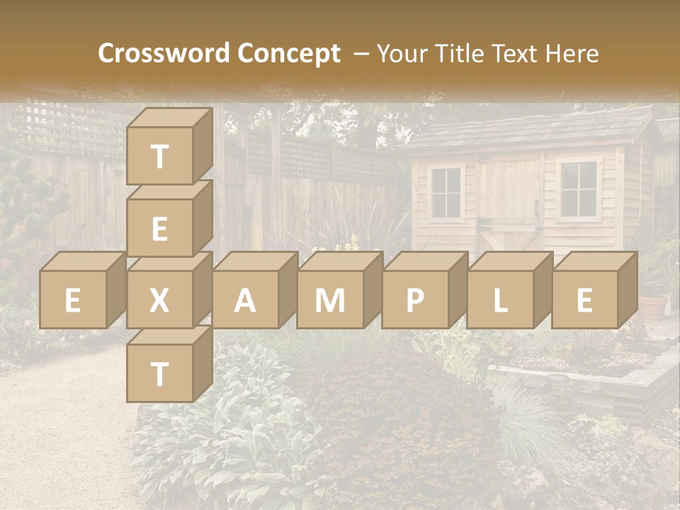 Landscaping Foliage Walkway PowerPoint Template