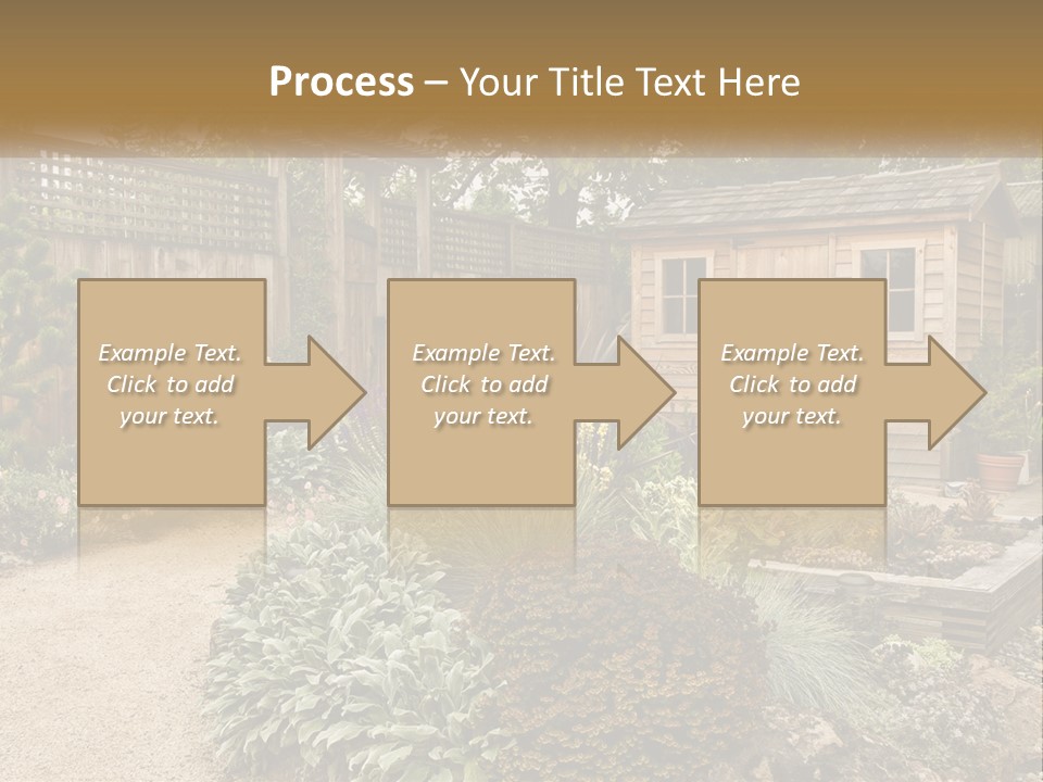 Landscaping Foliage Walkway PowerPoint Template