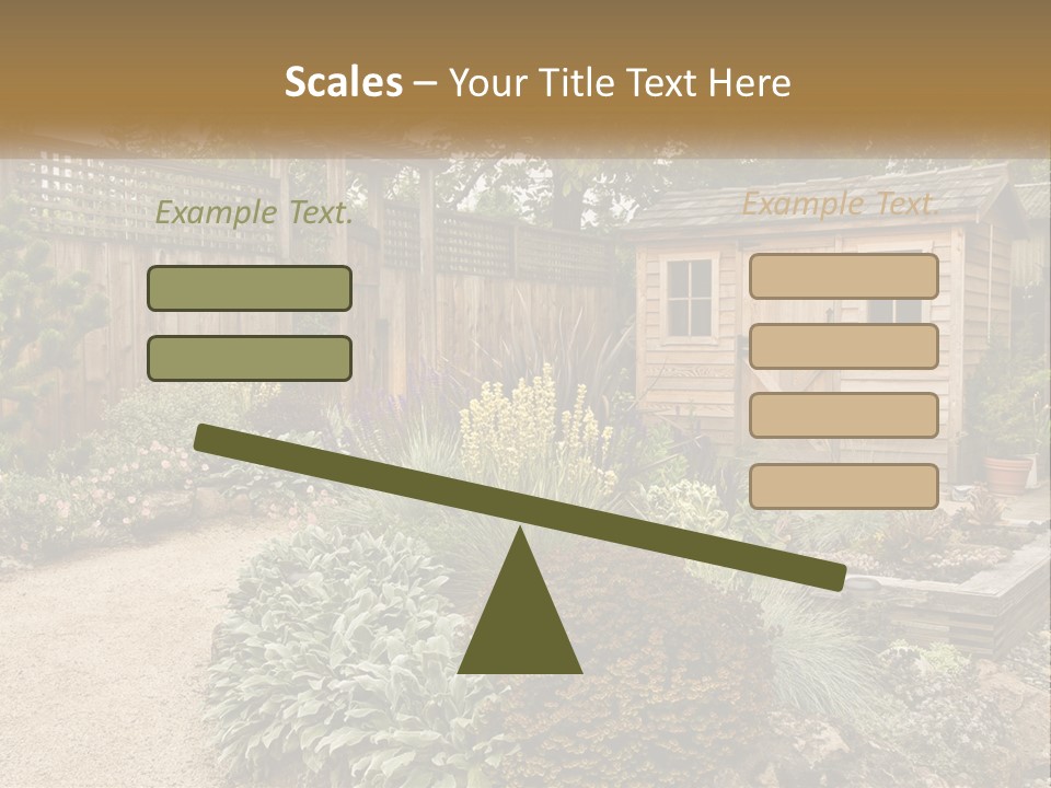 Landscaping Foliage Walkway PowerPoint Template