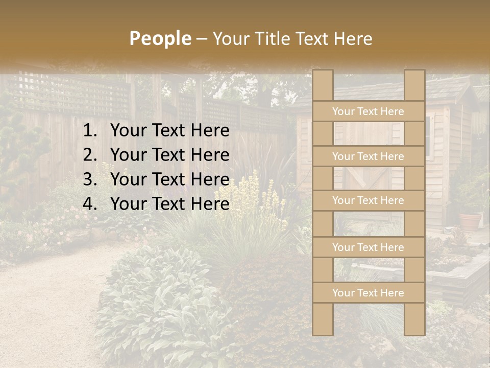 Landscaping Foliage Walkway PowerPoint Template