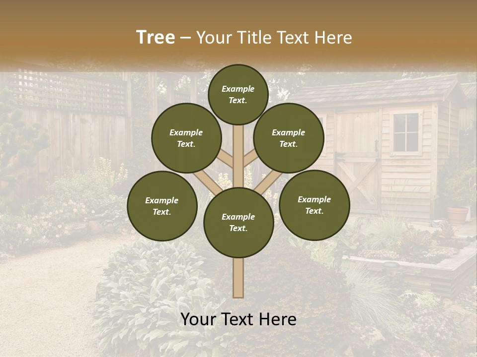 Landscaping Foliage Walkway PowerPoint Template