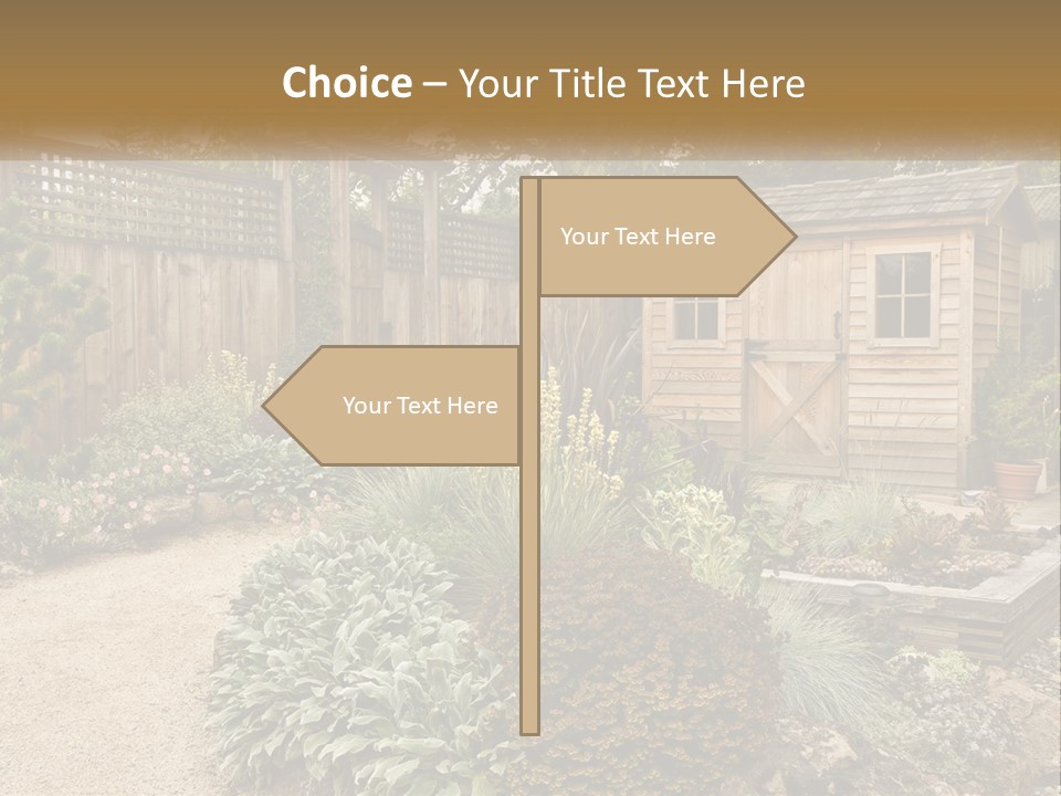 Landscaping Foliage Walkway PowerPoint Template