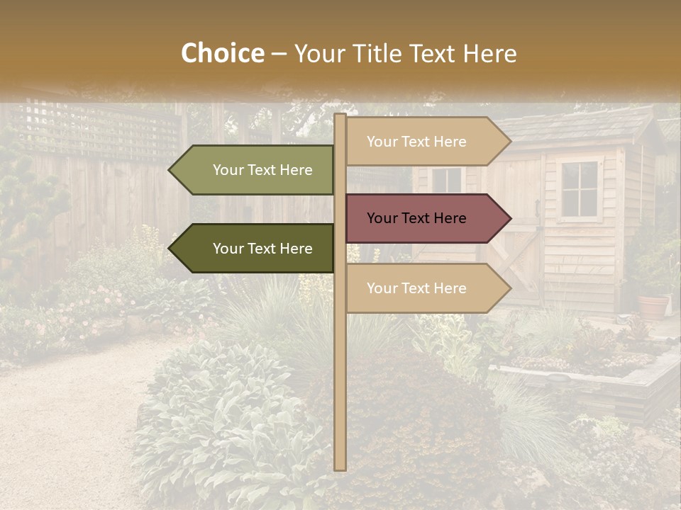 Landscaping Foliage Walkway PowerPoint Template