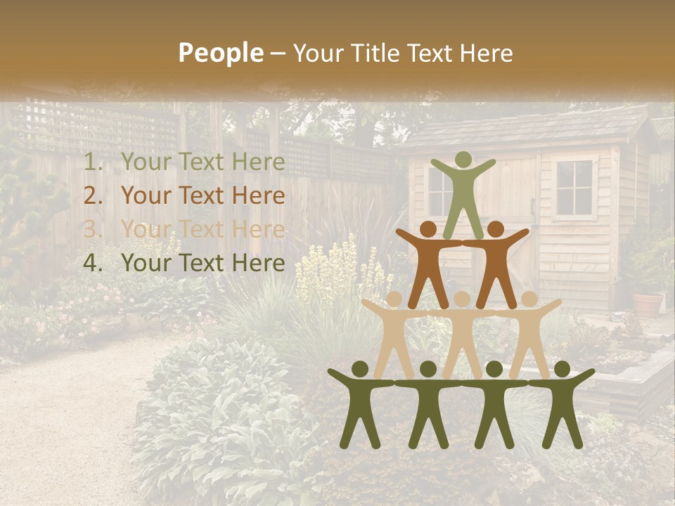 Landscaping Foliage Walkway PowerPoint Template